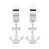 Thumbnail Image 2 of Men's Anchor Dangle Huggie Hoop Earrings Stainless Steel