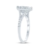 Thumbnail Image 2 of Now + Forever Lab-Grown Diamonds Marquise-Cut Halo Engagement Ring 3/4 ct tw 14K White Gold