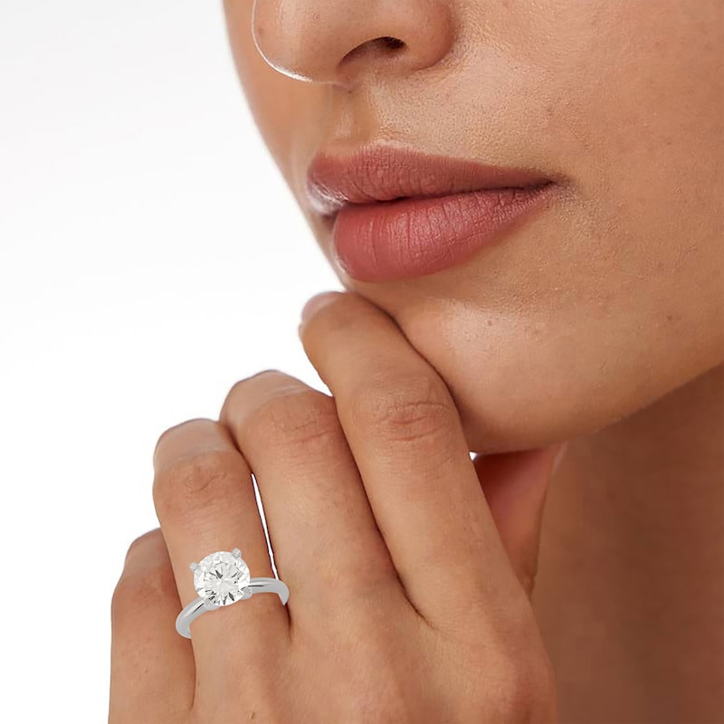 Main Image 5 of Now + Forever Lab-Grown Diamonds Round-Cut Solitaire Engagement Ring 3 ct tw 14K White Gold (F/SI2)