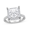 Thumbnail Image 1 of Lab-Grown Diamonds Princess-Cut Halo Engagement Ring 5-1/2 ct tw 14K White Gold