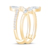 Thumbnail Image 2 of Now + Forever Lab-Grown Diamonds Marquise & Round-Cut Enhancer Ring 1 ct tw 14K Yellow Gold