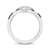 Thumbnail Image 3 of Disney Treasures Alice in Wonderland Amethyst & Diamond Ring 1/20 ct tw Sterling Silver