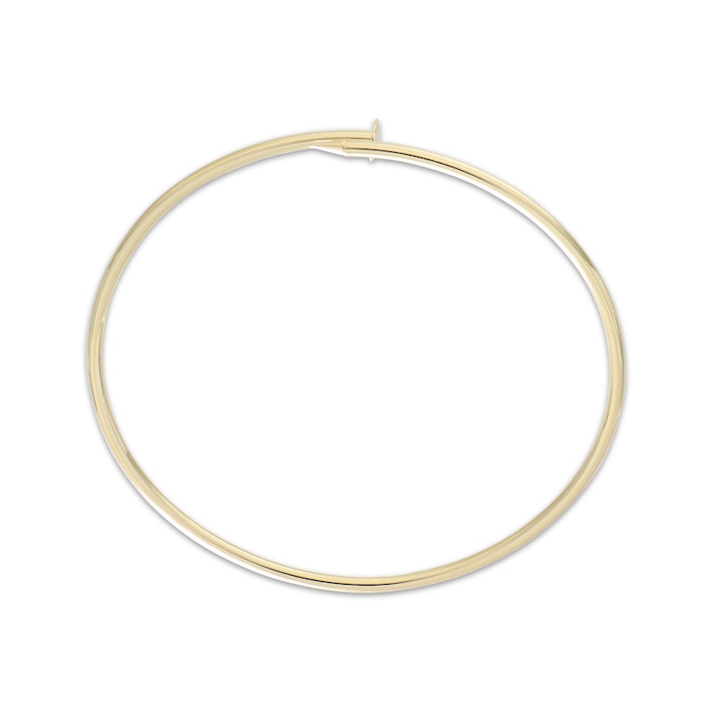 Main Image 3 of Nail Bypass Bangle Bracelet 10K Yellow Gold 7"