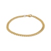 Thumbnail Image 1 of 4.5mm Curb Chain Bracelet Hollow 10K Yellow Gold 7.5"