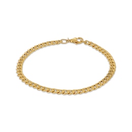 4.5mm Curb Chain Bracelet Hollow 10K Yellow Gold 7.5"
