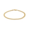 Thumbnail Image 2 of 4.5mm Curb Chain Bracelet Hollow 10K Yellow Gold 7.5"