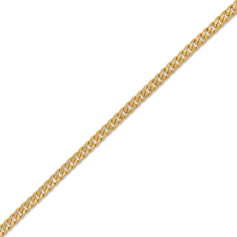 Main Image 3 of 4.5mm Curb Chain Bracelet Hollow 10K Yellow Gold 7.5"