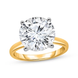Now + Forever Lab-Grown Diamonds Round-Cut Solitaire Engagement Ring 6 ct tw 14K Yellow Gold (F/SI2)
