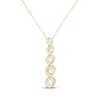 Thumbnail Image 1 of KAY Lab-Grown Diamonds Five-Stone Graduated Swirl Necklace 1 ct tw 10K Yellow Gold 18"
