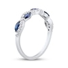 Thumbnail Image 2 of Now + Forever Marquise-Cut Blue Sapphire & Diamond Anniversary Ring 1/4 ct tw 10K White Gold