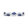 Thumbnail Image 3 of Now + Forever Marquise-Cut Blue Sapphire & Diamond Anniversary Ring 1/4 ct tw 10K White Gold