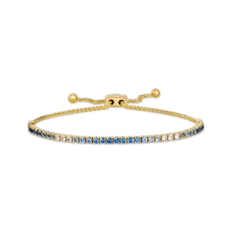 Le Vian Denim Ombré Sapphire Bolo Bracelet 14K Honey Gold 9.25"