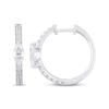 Thumbnail Image 2 of THE LEO Legacy Lab-Grown Diamond Marquise & Round-Cut Hoop Earrings 1-5/8 ct tw 14K White Gold