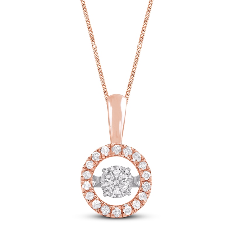 Main Image 1 of Unstoppable Love Diamond Necklace 1/2 ct tw 10K Rose Gold 19"
