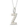 Thumbnail Image 2 of Cultured Pearl Letter Z Necklace Sterling Silver 18"