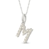 Thumbnail Image 2 of Cultured Pearl Letter M Necklace Sterling Silver 18"