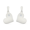 Thumbnail Image 1 of KAY Lab-Grown Diamond Accent Slanted Heart Disc Earrings Sterling Silver