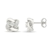 Thumbnail Image 2 of Diamond Accent Swirl Knot Stud Earrings Sterling Silver