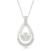 Thumbnail Image 1 of Diamond Accent Cascading Double Teardrop Necklace Sterling Silver