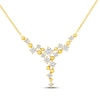 Thumbnail Image 1 of JOUJE Collection Lab-Grown Diamond & Bead Scatter Y Necklace 1 ct tw 10K Yellow Gold 18"