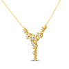 Thumbnail Image 2 of JOUJE Collection Lab-Grown Diamond & Bead Scatter Y Necklace 1 ct tw 10K Yellow Gold 18"
