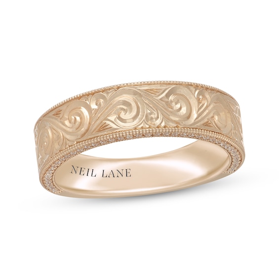 Neil Lane Men's Diamond Wedding Band 1/4 ct tw Round-Cut 14K Yellow Gold