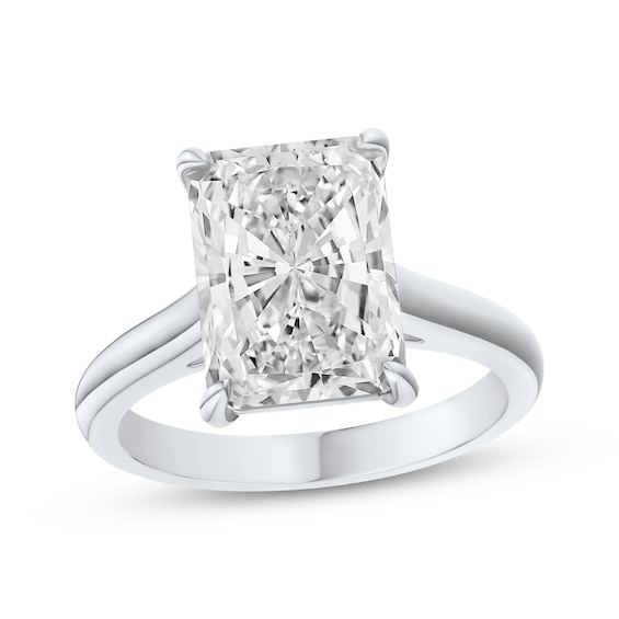 Now + Forever Lab-Grown Diamonds Certified Radiant-Cut Solitaire Engagement Ring 4 ct tw 14K White Gold (F/VS2)