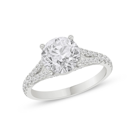 Now + Forever Pave Natural Diamond Engagement Ring Setting 3/8 ct tw 14K White Gold
