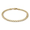 Thumbnail Image 1 of Solid Curb Link Bracelet 10K Yellow Gold 8"
