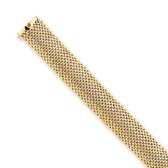 Mesh Bracelet 14K Yellow Gold 7.25"