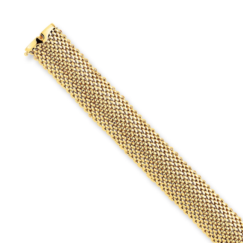 Mesh Bracelet 14K Yellow Gold 7.25"