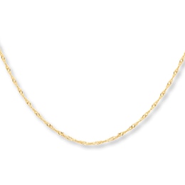 Singapore Necklace Solid 10K Yellow Gold 24"