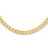 Thumbnail Image 1 of Curb Link Necklace Solid 10K Yellow Gold 22&quot;