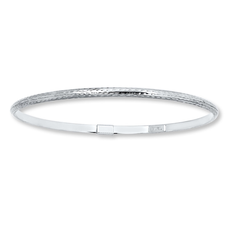 Main Image 1 of Bangle Bracelet 10K White Gold