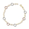 Thumbnail Image 1 of Circle Bracelet 14K Tri-Tone Gold 7.25&quot;