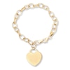 Thumbnail Image 0 of Dangle Heart Bracelet 10K Yellow Gold 7.5"