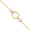 Circle Anklet 14K Two-Tone Gold 10"
