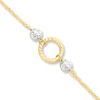Thumbnail Image 1 of Circle Anklet Solid 14K Two-Tone Gold 10&quot;