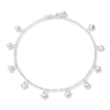 Thumbnail Image 1 of Puffed Heart Anklet Solid Sterling Silver 10&quot;