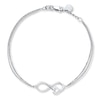 Thumbnail Image 1 of Infinity Heart Bracelet Sterling Silver 7&quot;