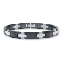 Men's Bracelet Ceramic/Tungsten 8.5&quot;
