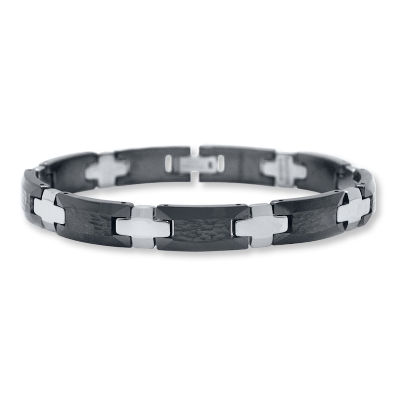 Main Image 1 of Men's Bracelet Ceramic/Tungsten 8.5&quot;