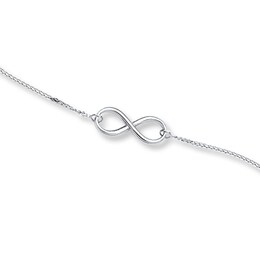 Infinity Bracelet 14K White Gold 7.5&quot;