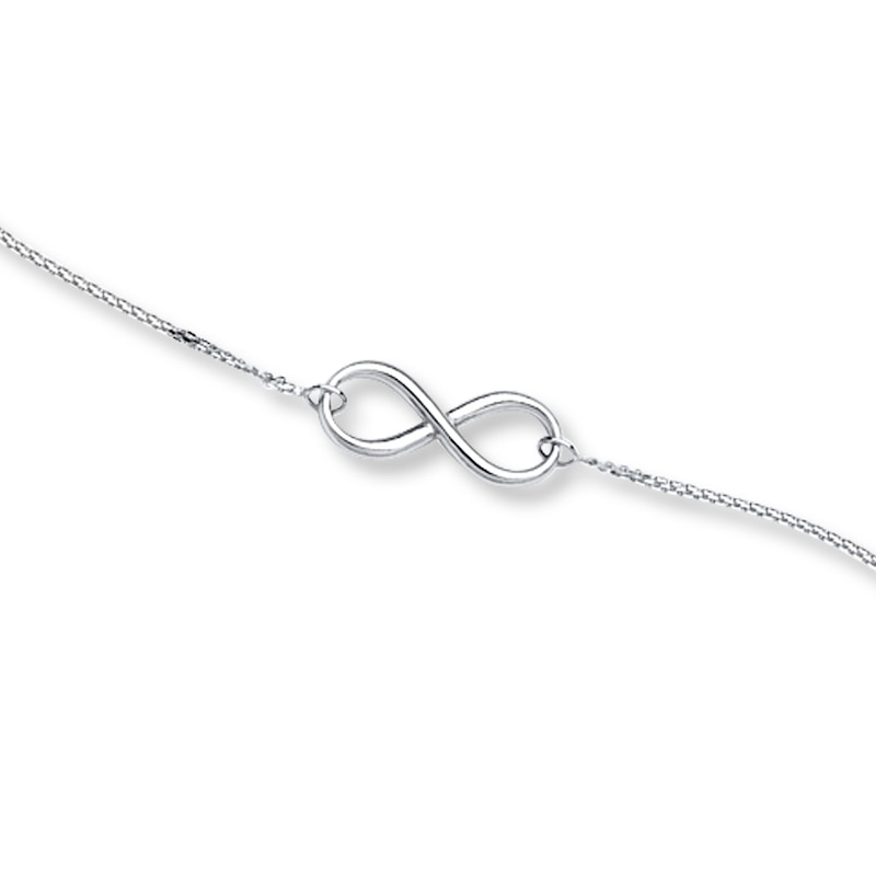 Main Image 1 of Infinity Bracelet 14K White Gold 7.5&quot;