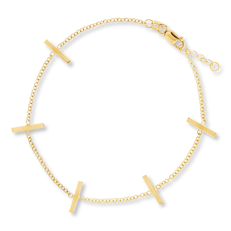 Main Image 1 of Bar Bracelet 14K Yellow Gold 7.5"