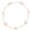 Thumbnail Image 1 of Hearts Bracelet 14K Two-Tone Gold 7.5&quot;