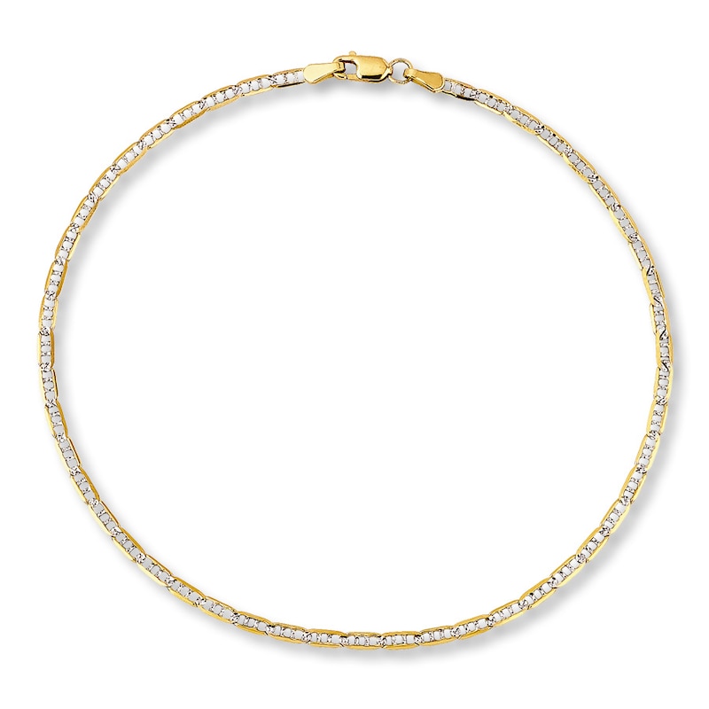 Mariner Link Anklet 14K Yellow Gold 10"