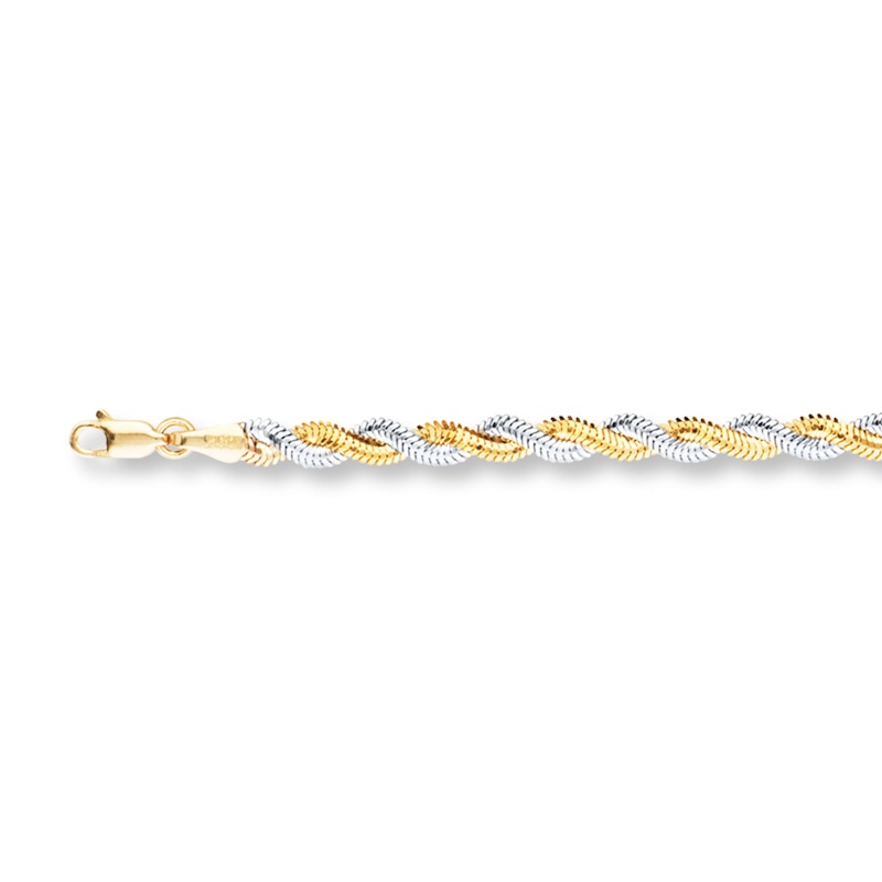 Pandora 14K Yellow Gold Snake Link Charm Bracelet