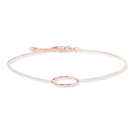 Circle Bracelet 14K Rose Gold 7.5"