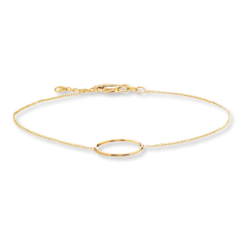 Main Image 1 of Circle Bracelet 14K Yellow Gold 7.5&quot;